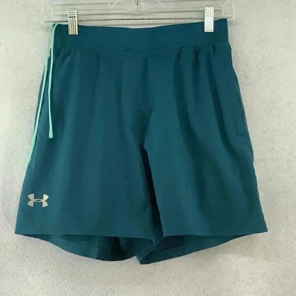 Under Armour Women’s‎ Mileage Heatgear Fitted Running Shorts Teal Size Small